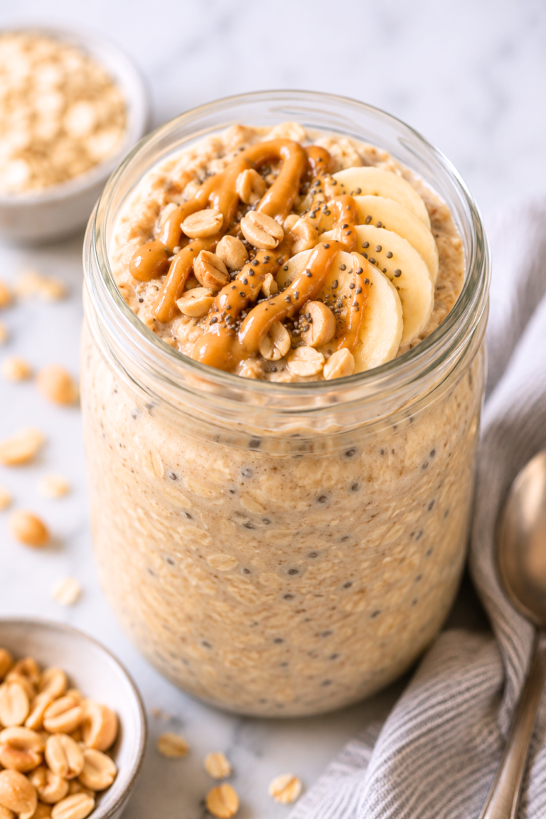 The Best Peanut Butter Overnight Oats
